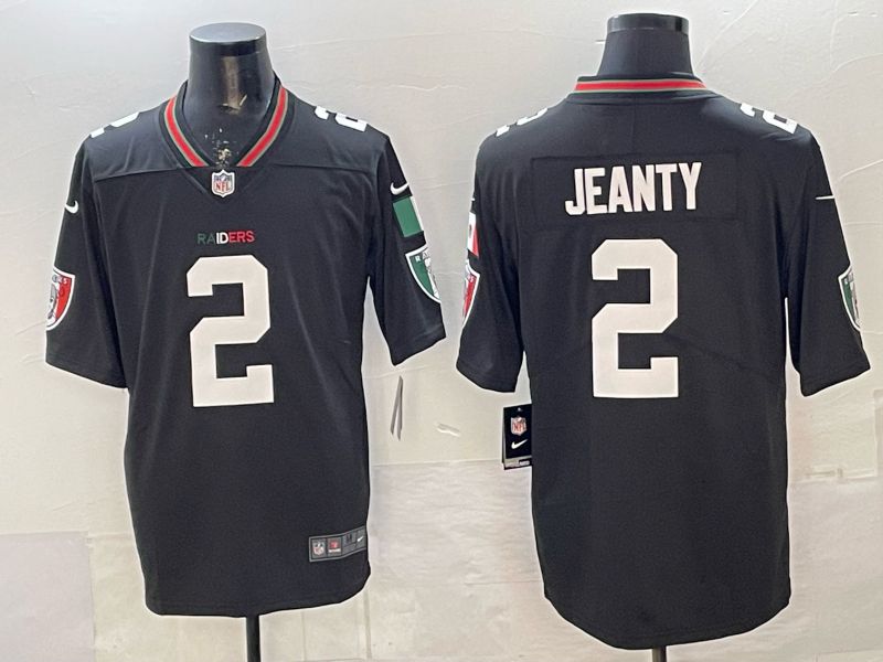 Men 2026 Nike Oakland Raiders #2 Jeanty Black 2th generation Throwback Limited NFL Jersey 001